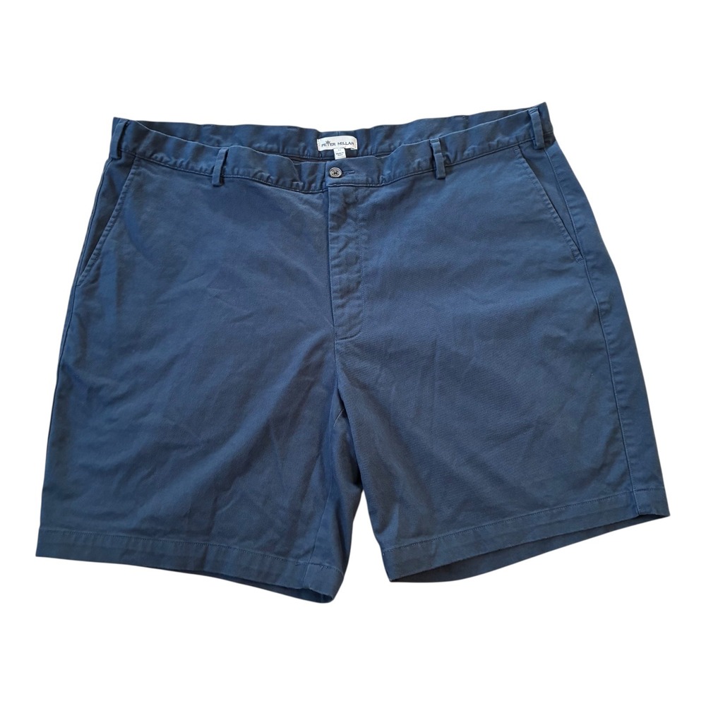 Peter Millar‎ Blue Cotton Blend Shorts Mens Size 42 Casual Golf Summer